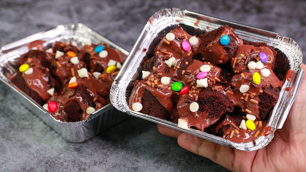 brownies into a container