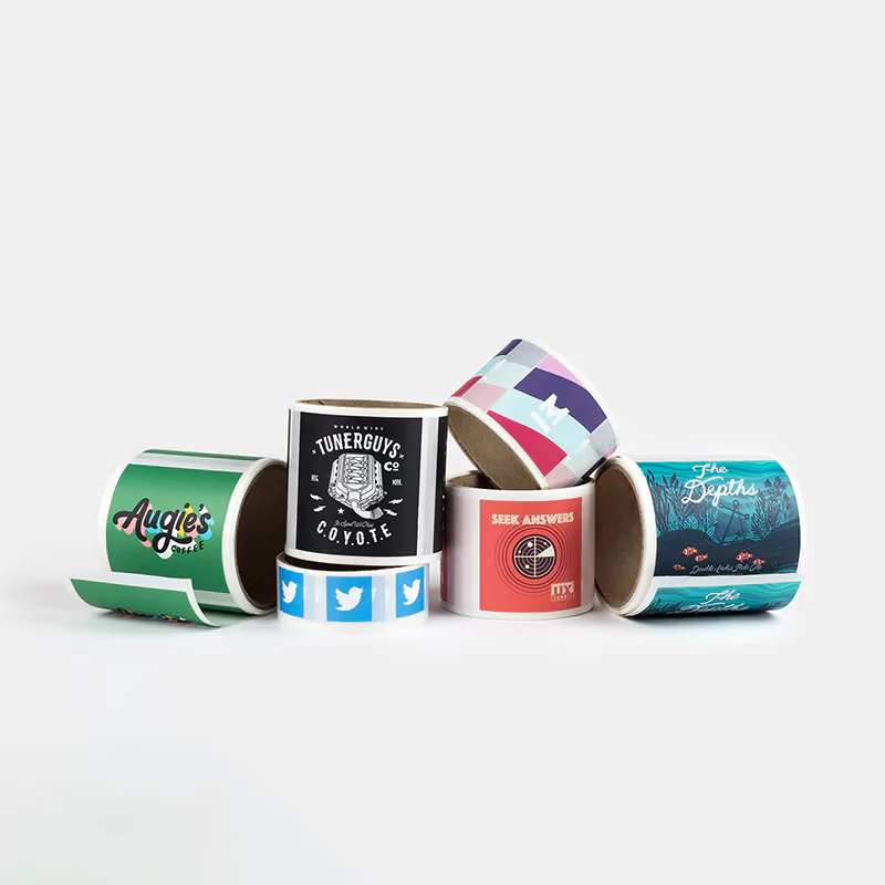 custom printed tape roll labels