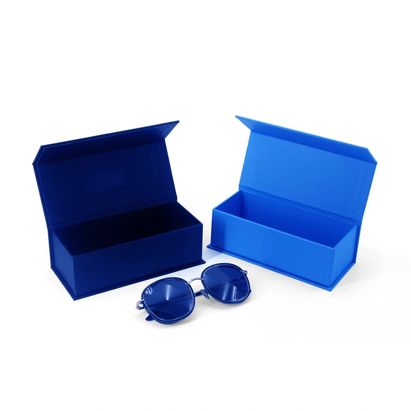 Rigid Collapsible Blue Sunglasses Boxes