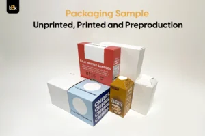 Packaging Sample: Unprinted, Printed and Preproduction