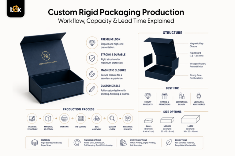 Custom Rigid Packaging Production: Workflow, Capacity & Lead Time Explained