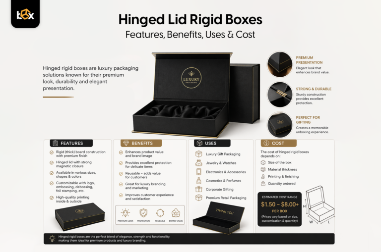 Hinged Lid Rigid Boxes: Features, Benefits, Uses & Cost